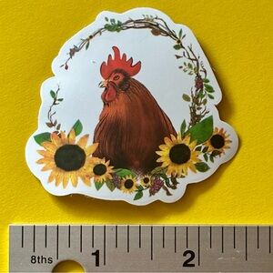 10/$10 Chicken Hen Aesthetic Sticker Waterproof Vinyl Water Bottle Laptop Crafts